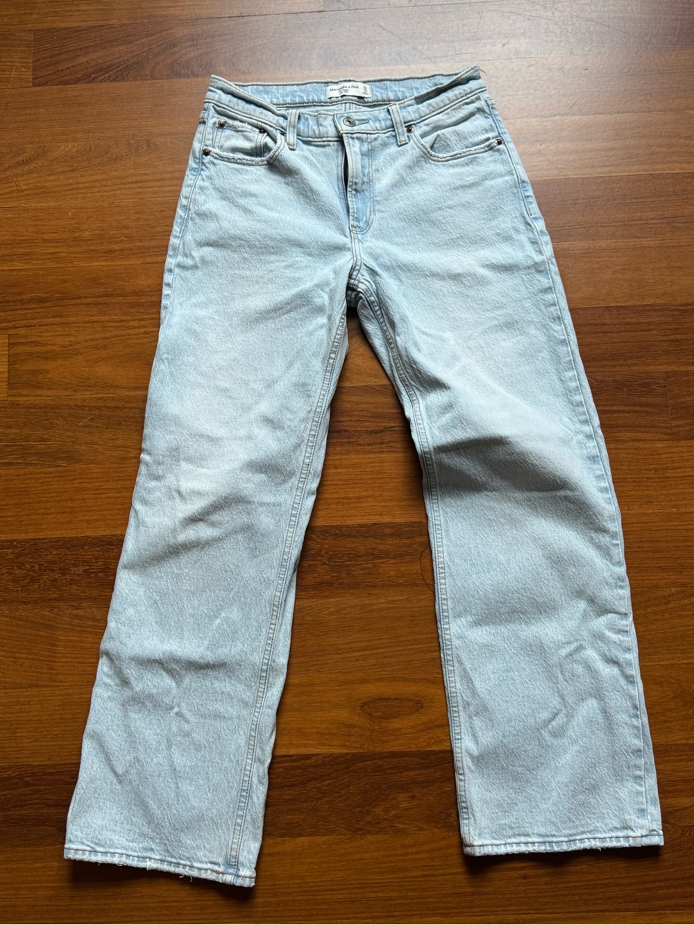 Abercrombie & Fitch Light Blue Straight-Leg Jeans